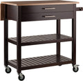 Cappuccino Natural Kitchen Cart B99527