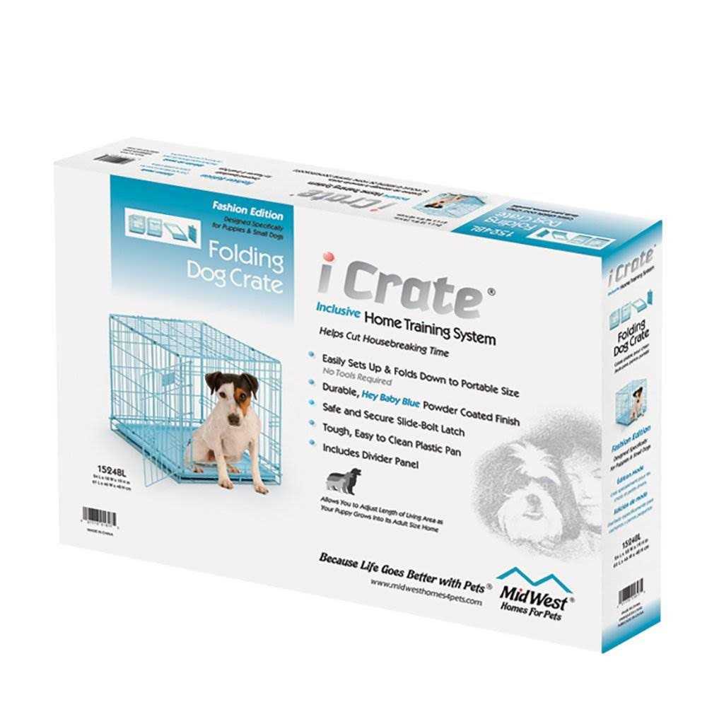 Single Door Dog Crate Blue P468