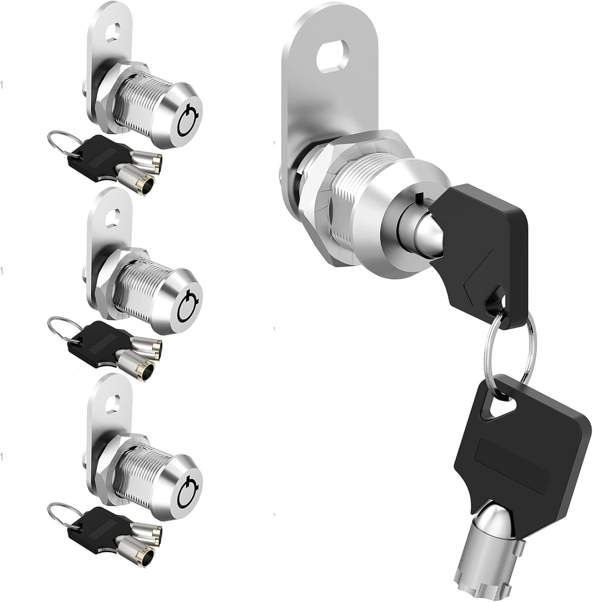 3 Pack Keyed Alike 5/8 Inch Zinc Alloy Cabinet Locks N954761
