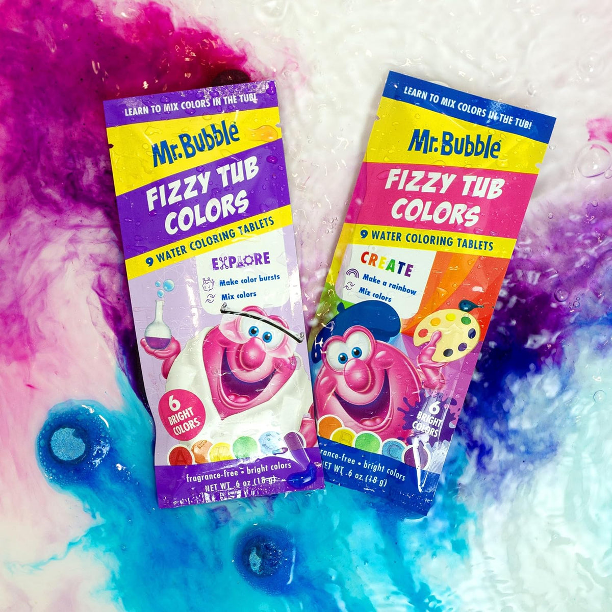 Fizzy Tub Colors (12 Packets, 9 Tablets Each) M1196