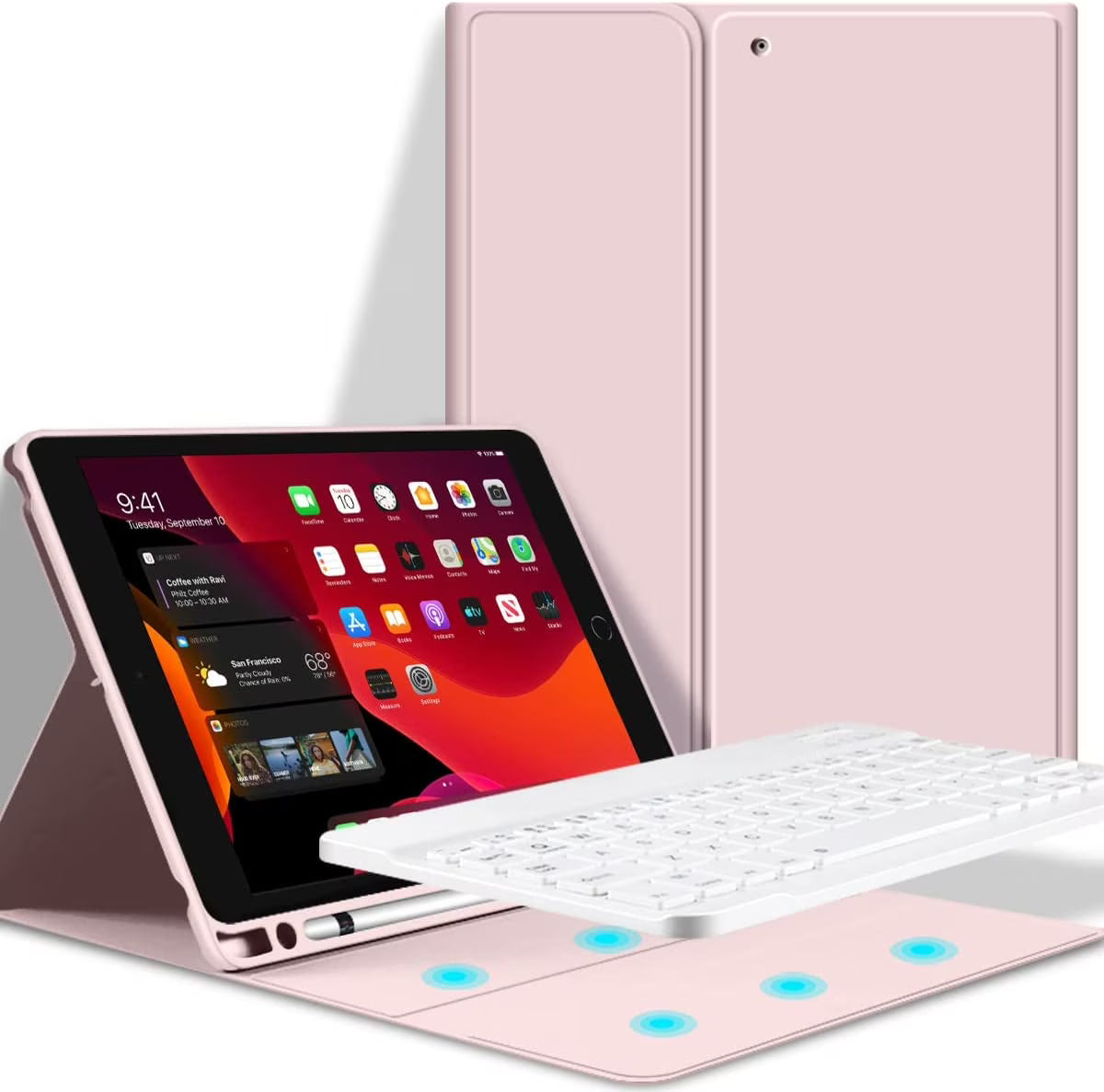 Keyboard Case with Pencil Holder for iPad 9.7 Inch B42108