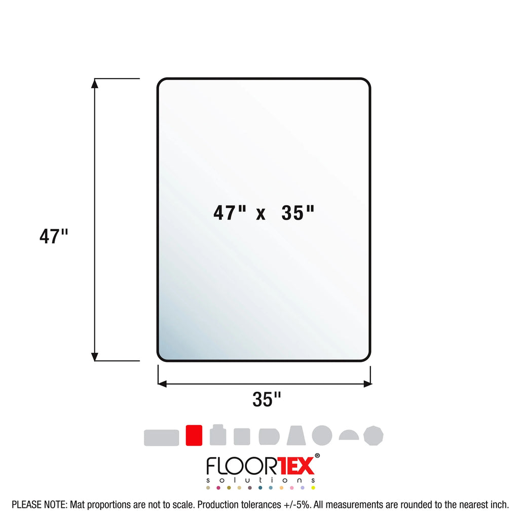 Chair Mat for Hard Floors & Carpets - 35" x 47" L54158