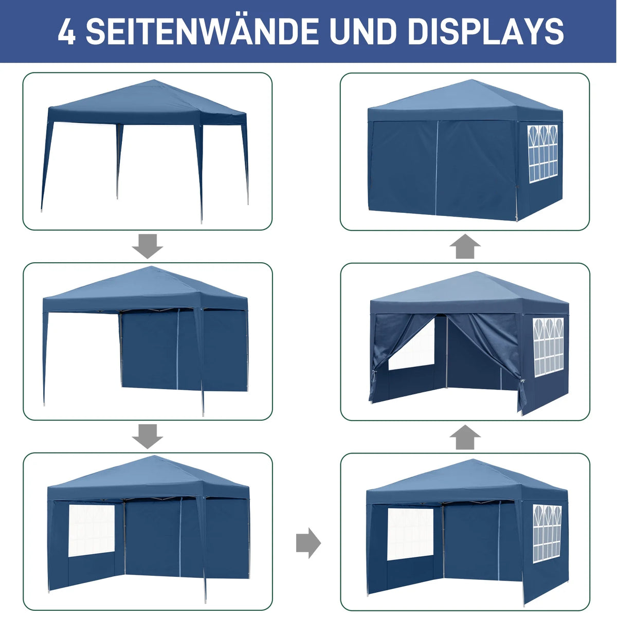 10 x 10 Pop Up Gazebo Canopy Tent with 4 Sidewalls R212