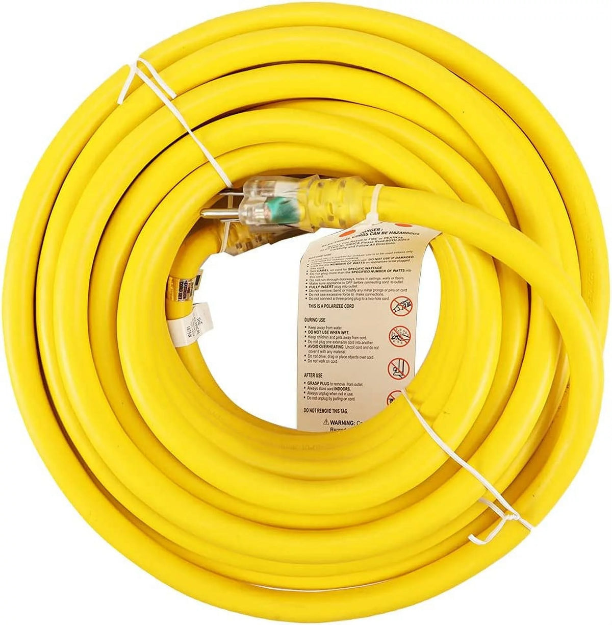 25 Ft 10/3 SJTW Yellow Outdoor/Indoor Extension Cord L253985