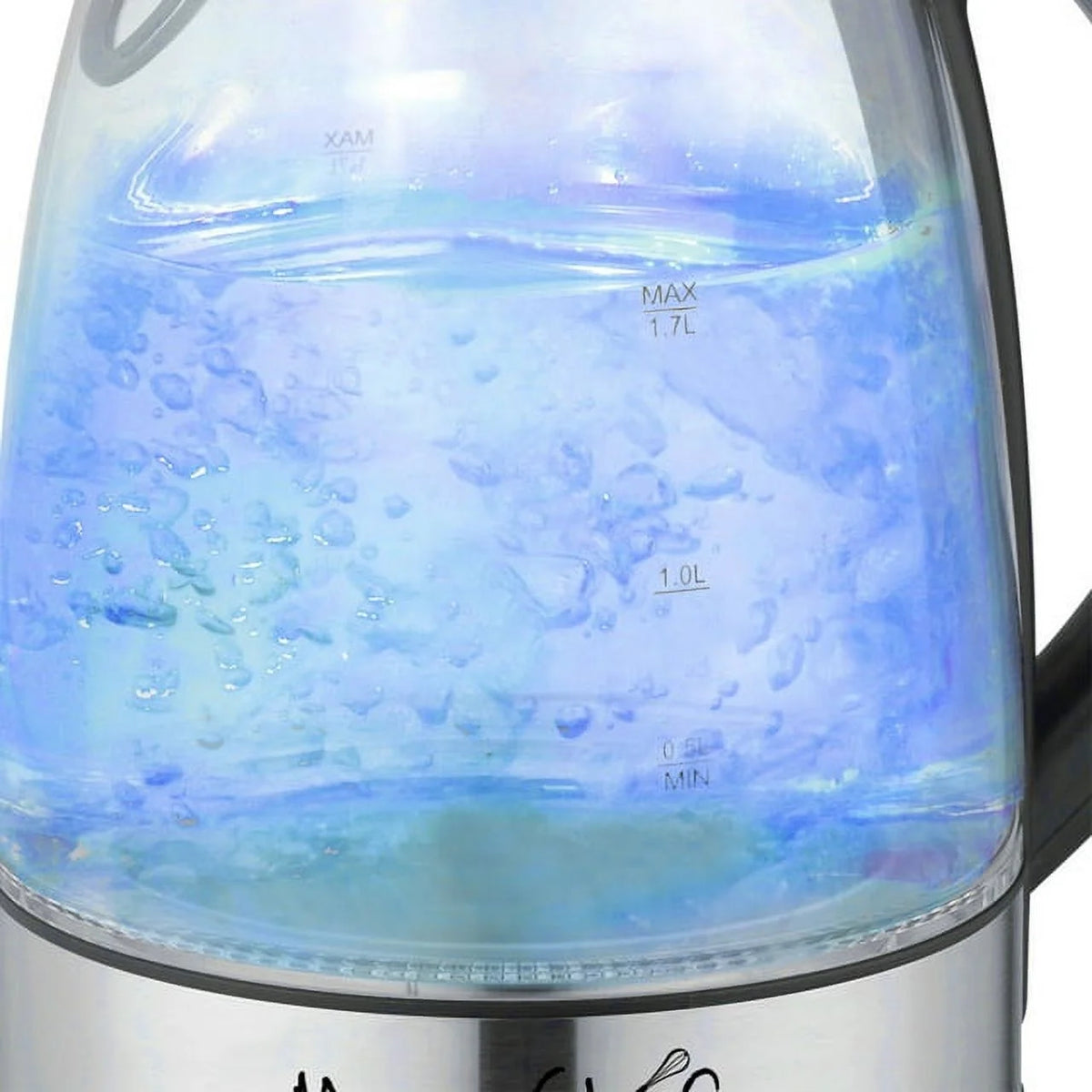 7 Cups Glass and Stainless Steel Electric Tea Kettle K34204