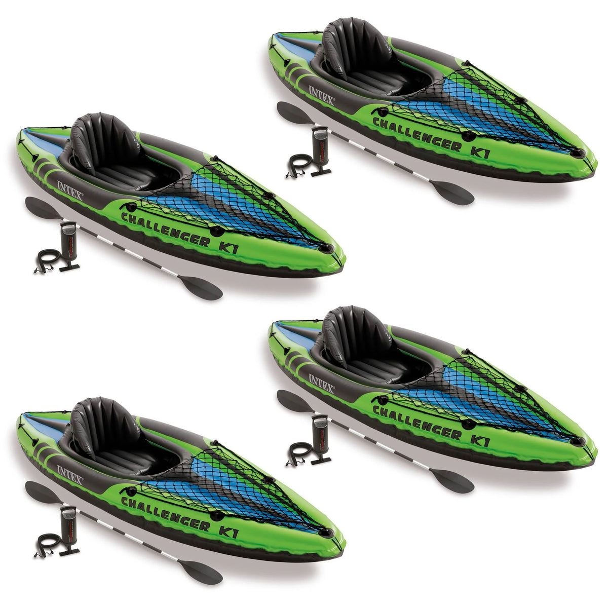 1-Person Inflatable Kayak with Oars and Pump Q32067