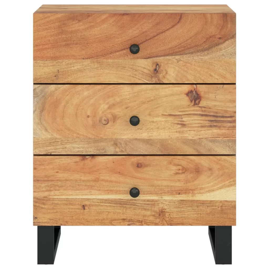 Solid Wood Acacia Bedside Cabinet E1278