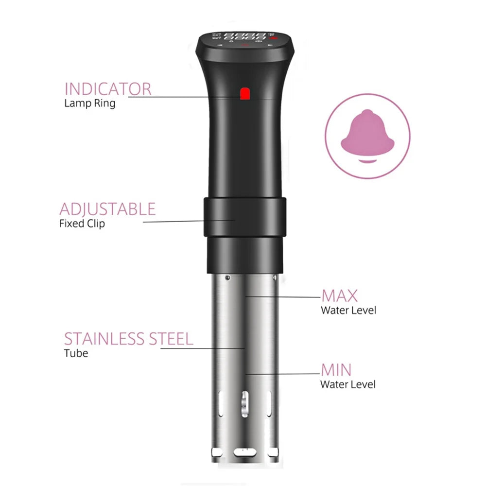 1100W Sous Vide Cooker Waterproof with Display Screen T589