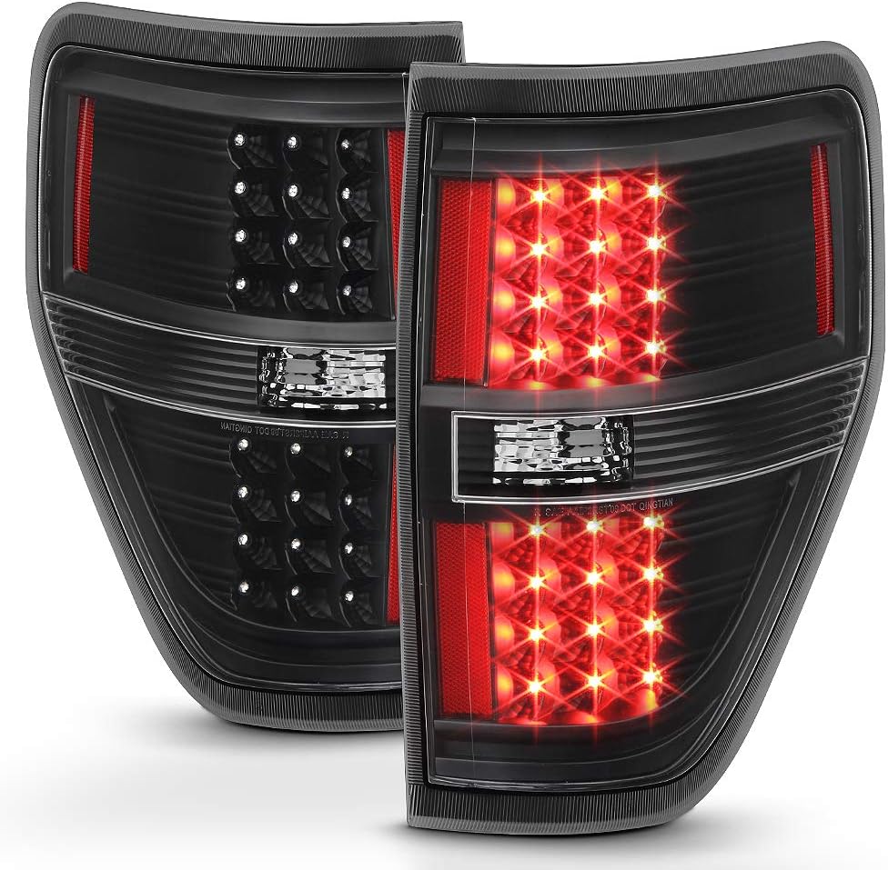 Black Housing LED Tail Lights Pair Set D39280