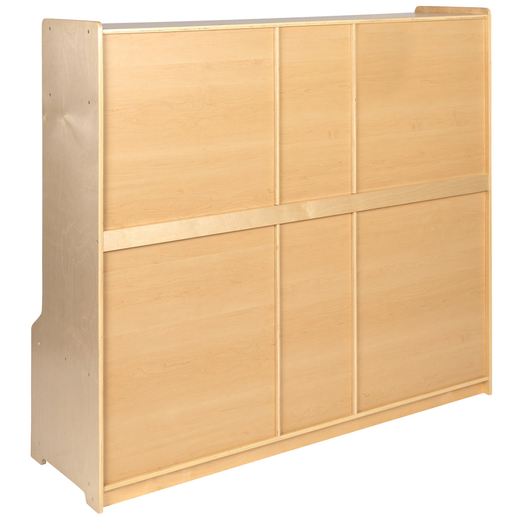 Wooden 5 Section Coat Locker with Bench and Cubbies F353121