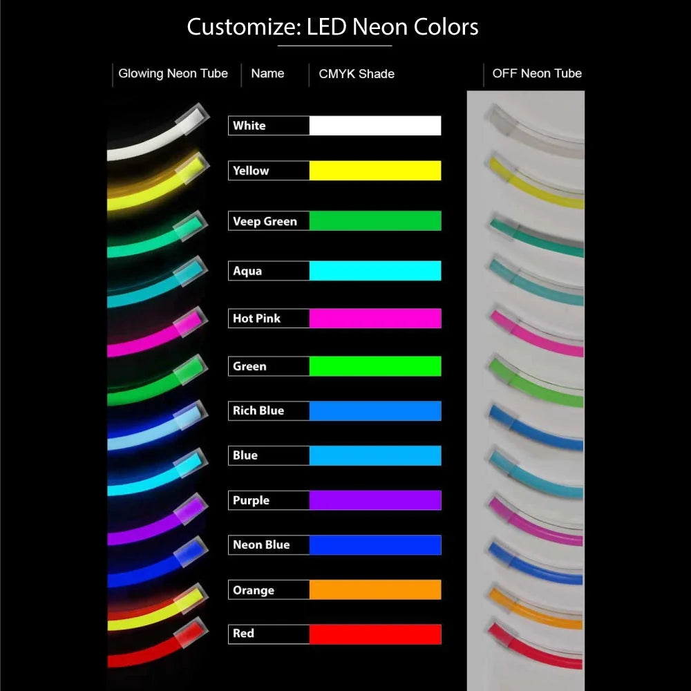 Black Square Cut Acrylic Backing LED Neon Sign with Dimmer N79318