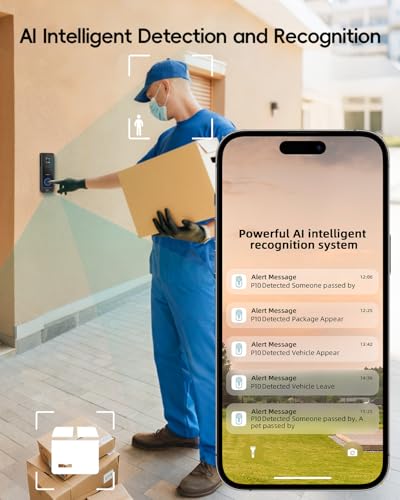 Dual Lens 2K HD Video Doorbell Camera with Chime X322