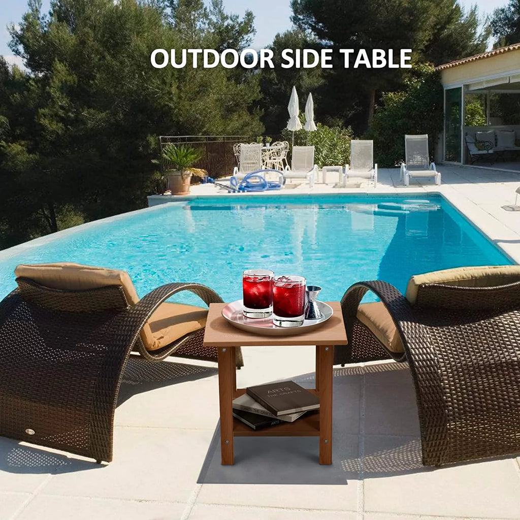 2-Tier HDPE Outdoor Side Table M1544