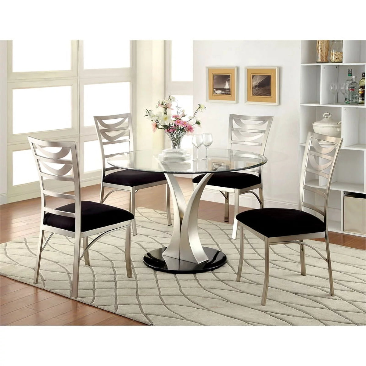 Stainless Steel Dining Chair Set of 2 P892410