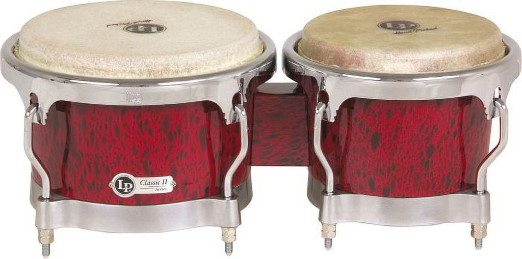 Red Lava Bongos With Chrome Hardware E9390