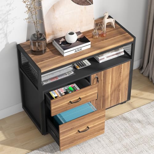 L Shaped Desk with Drawer Cabinet and File Cabinet O4430
