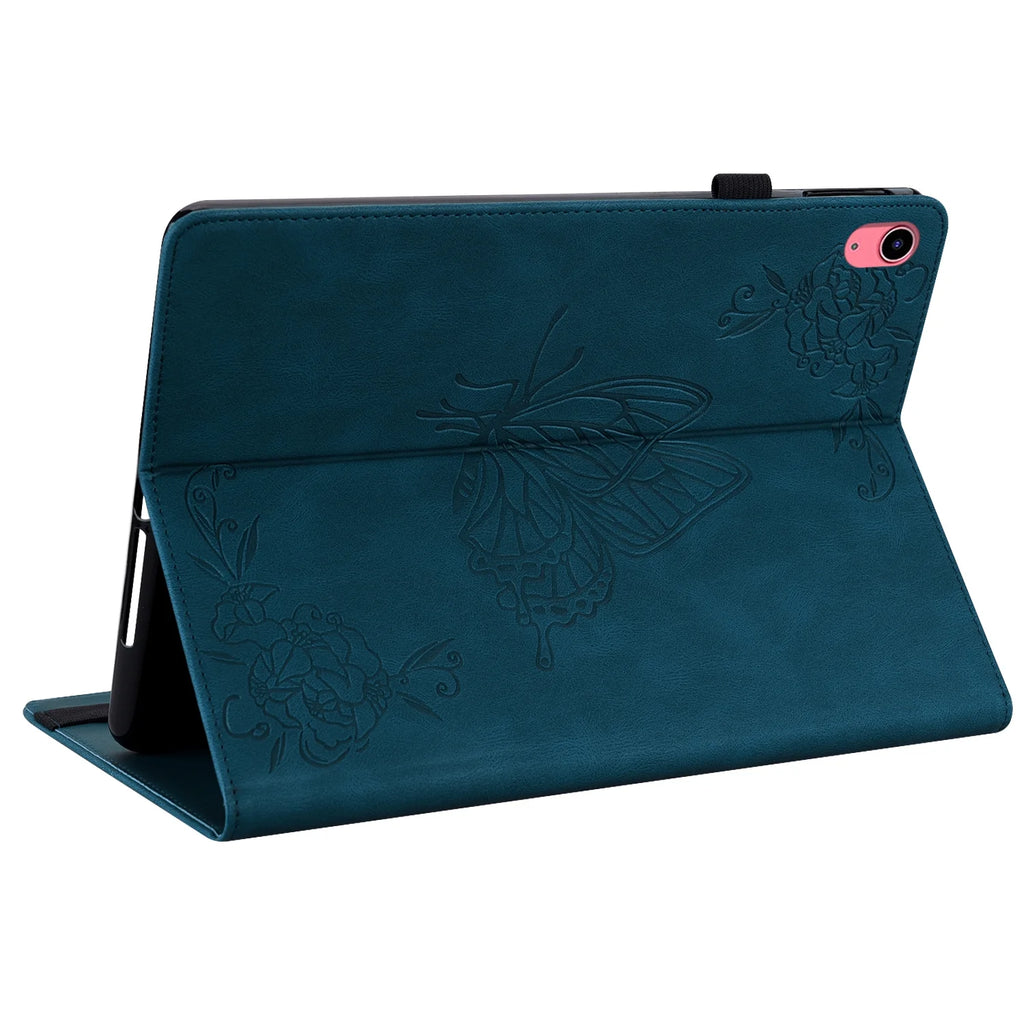 Blue PU Leather Folio Stand Cover for iPad 10th Gen Q23588