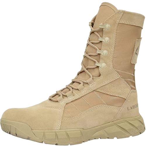 Lightweight Tactical Military Boots Side Zipper Lace Up R7684