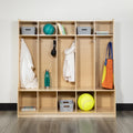Wooden 5 Section Coat Locker with Bench and Cubbies F353121