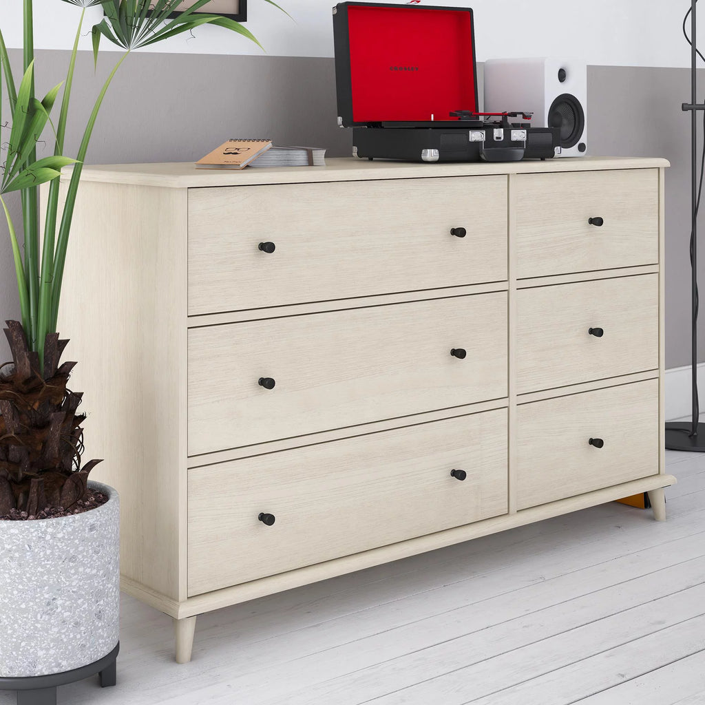 Ivory Oak 6-Drawer Dresser C92677