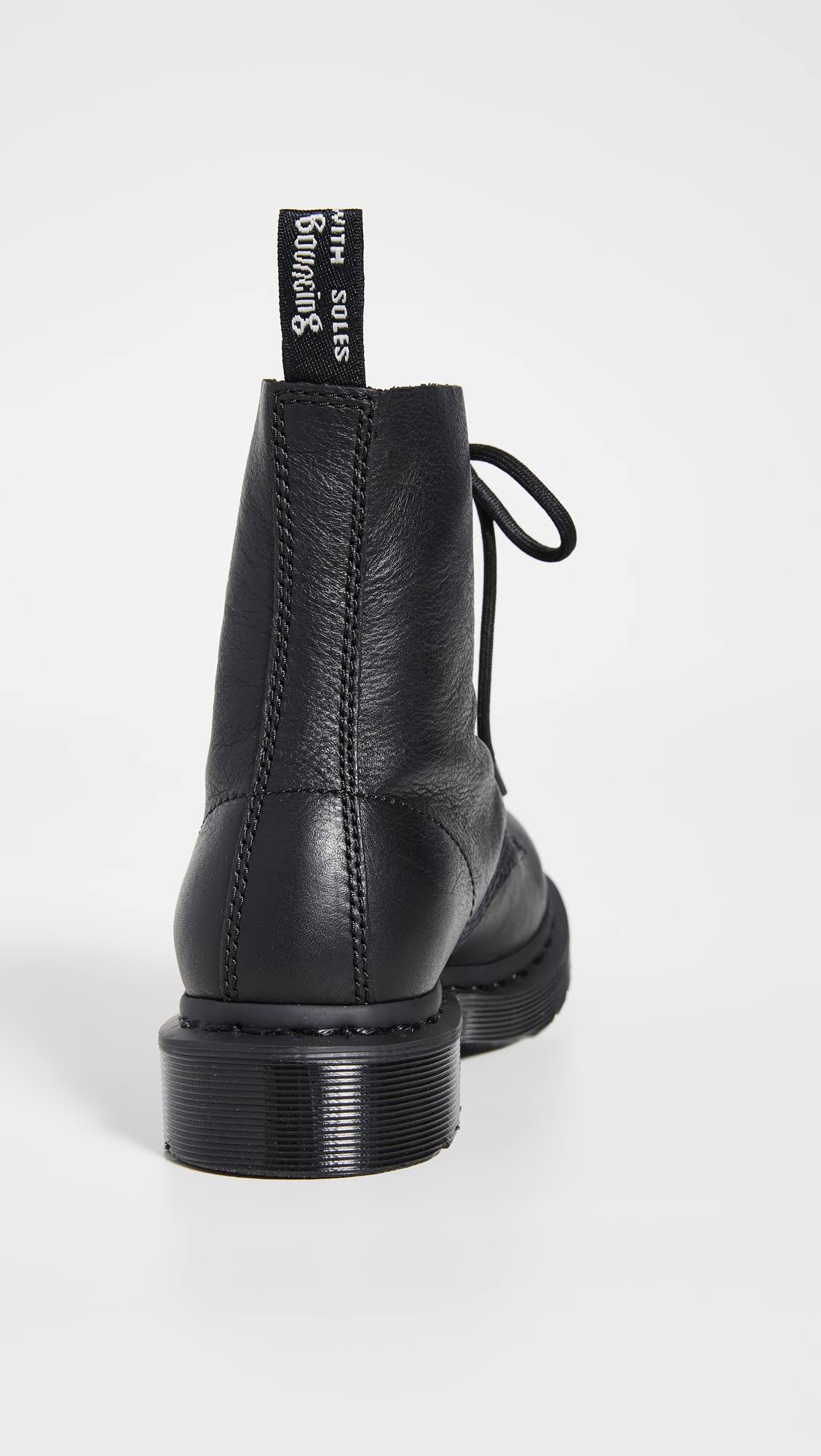 Black Virginia Leather Dr Martens Boots F55431