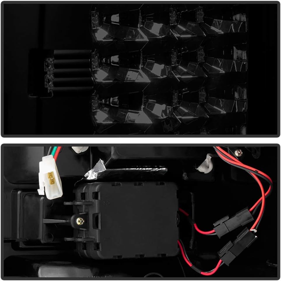 Black Housing Smoked Lens LED Tail Lights Brake Lamps Assembly K8140