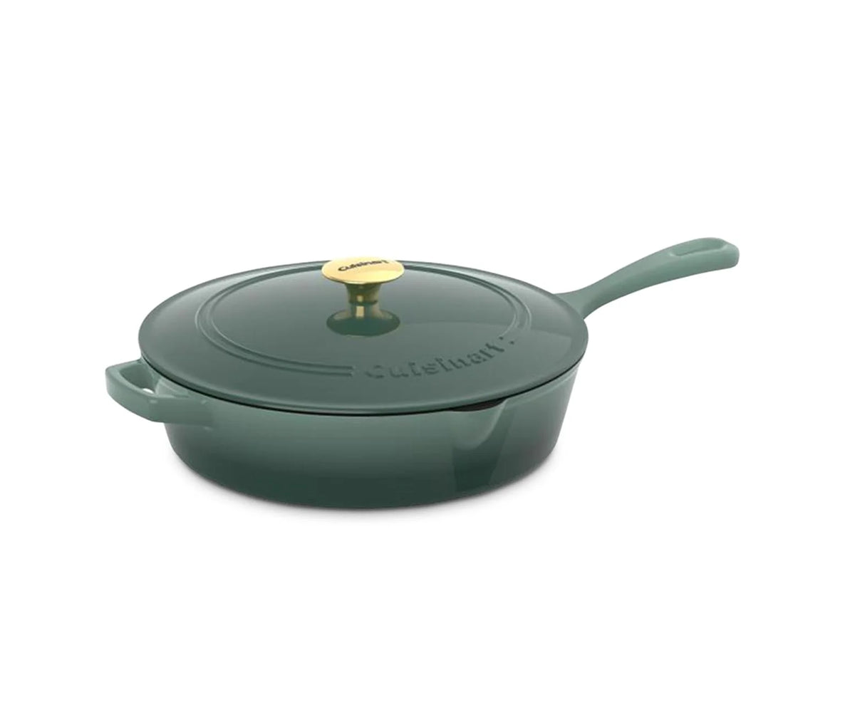 Enameled Cast Iron 12-Inch Chicken Fryer with Cover M93539