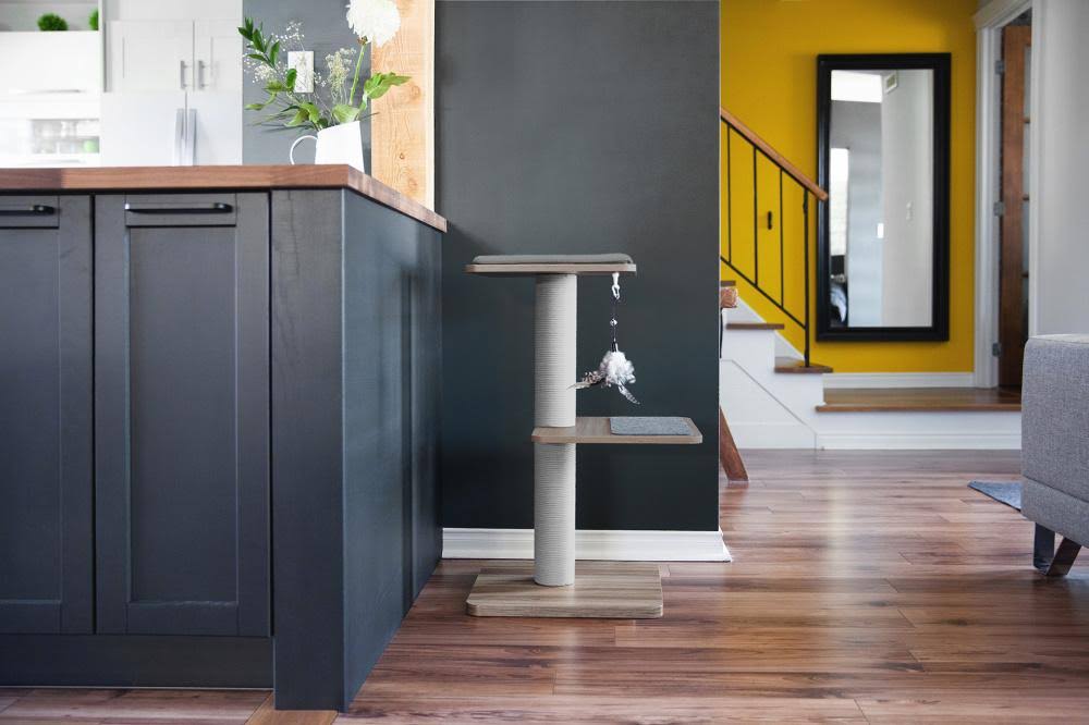 Gray Cat Scratch Post C3336