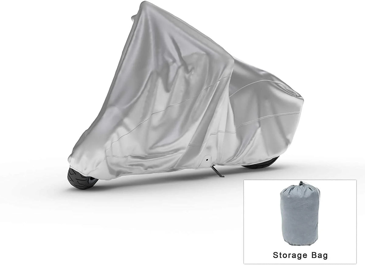 Motorcycle Cover with Reinforced Securing Straps and Storage Bag M6559