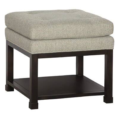 Almond/Charcoal Tufted Square Ottoman with Storage N71883