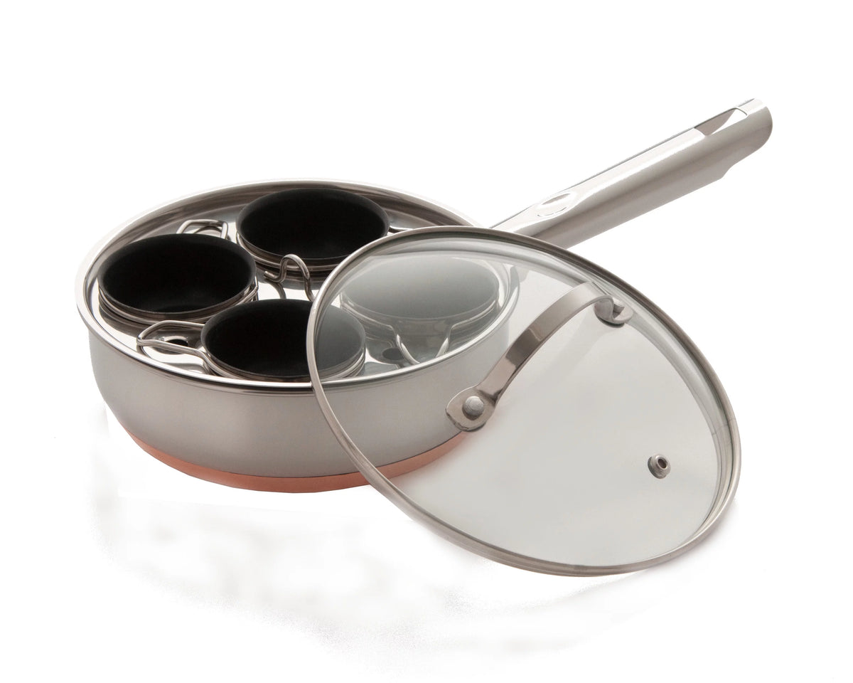 4 Cup Copper Nonstick Egg Poacher H67422