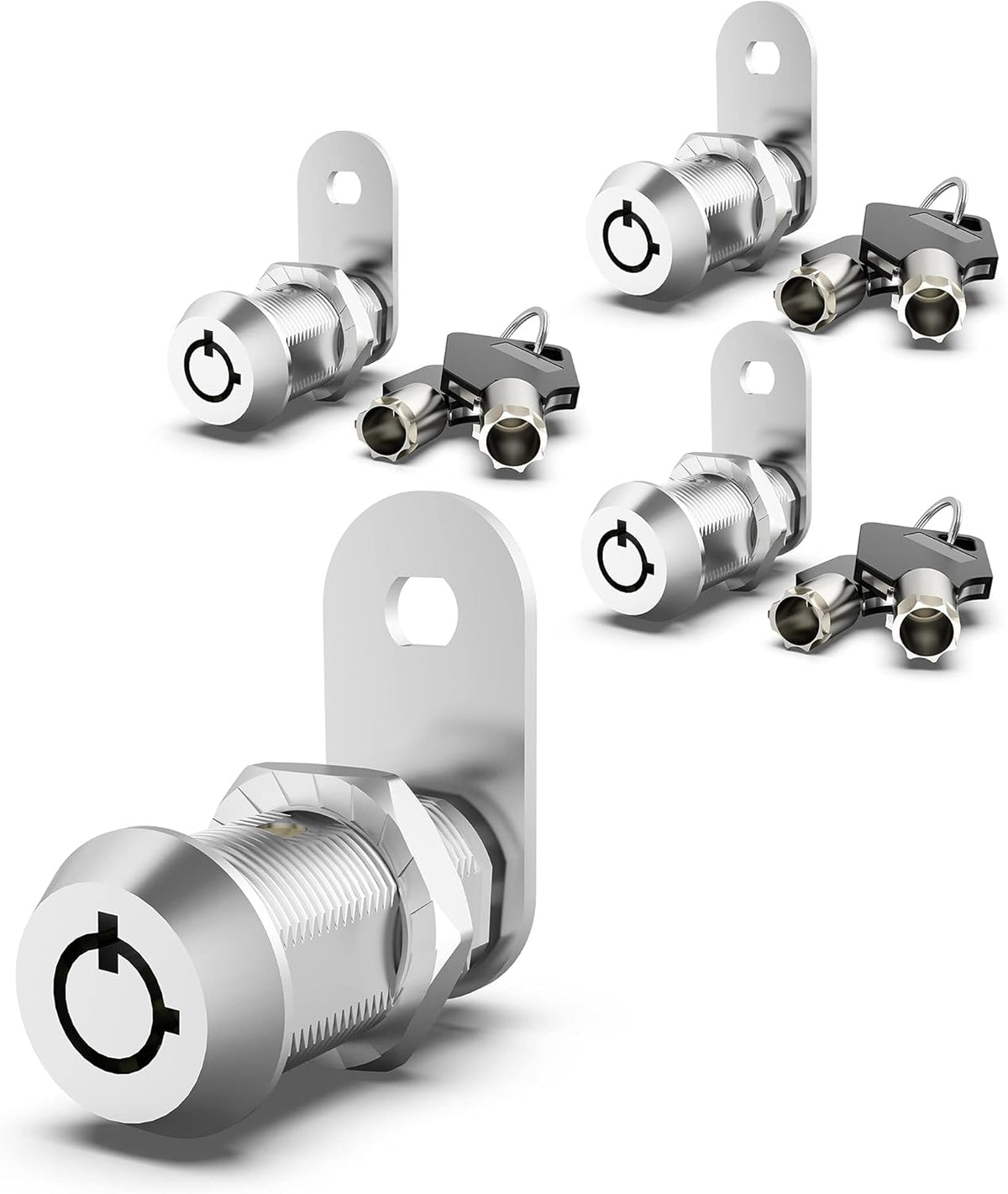 3 Pack Keyed Alike 5/8 Inch Zinc Alloy Cabinet Locks N954761