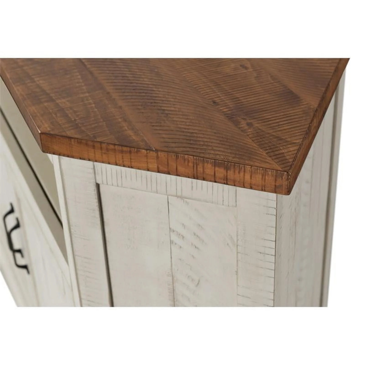 Rustic Wood Corner TV Stand N2371