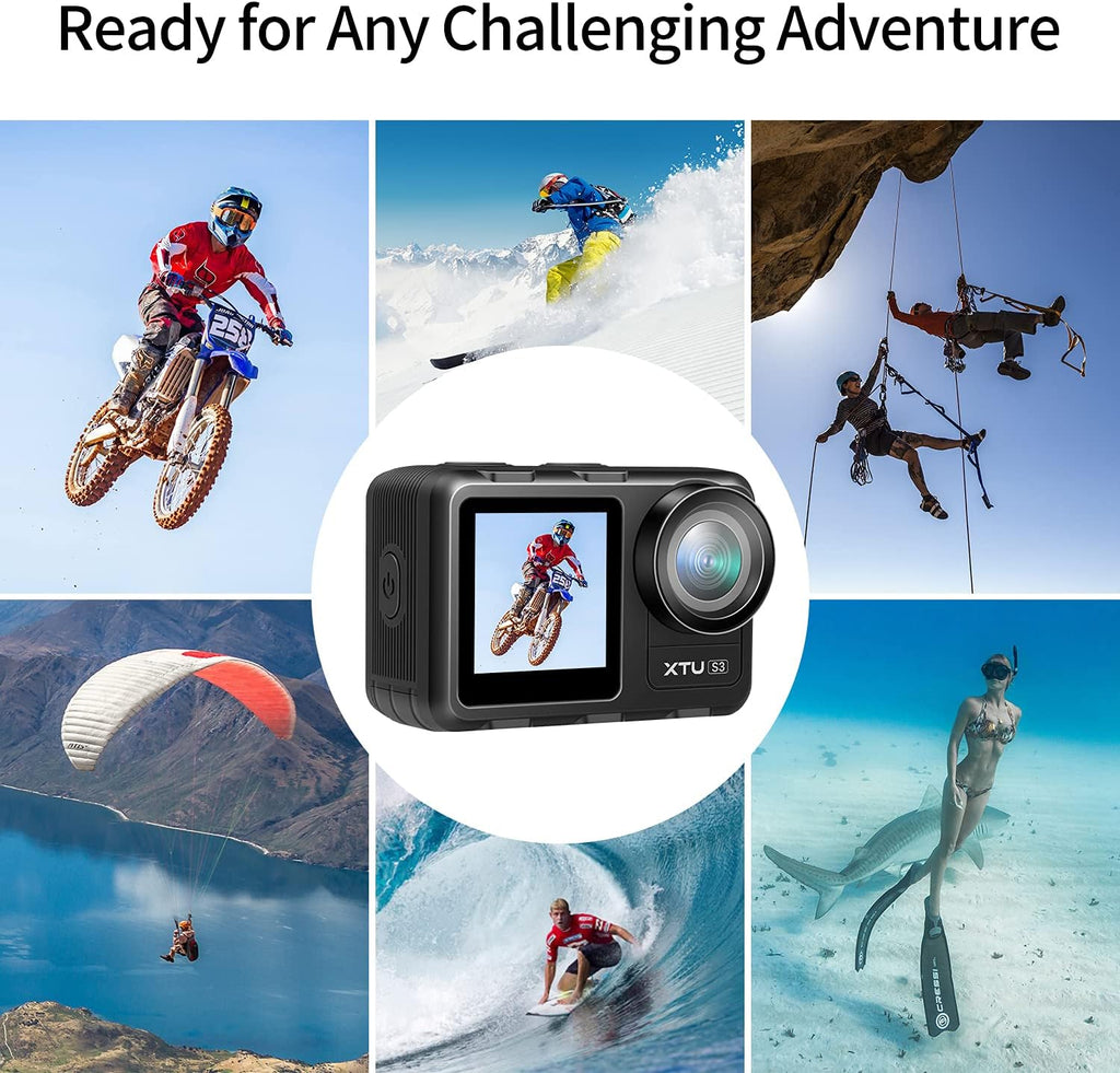 4K30FPS WiFi Action Camera Waterproof Sports Camera with Dual Touch Screen Display I811