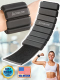 Adjustable Ankle & Wrist Weights, 1 Pair, 1 lb each, Black Q86508