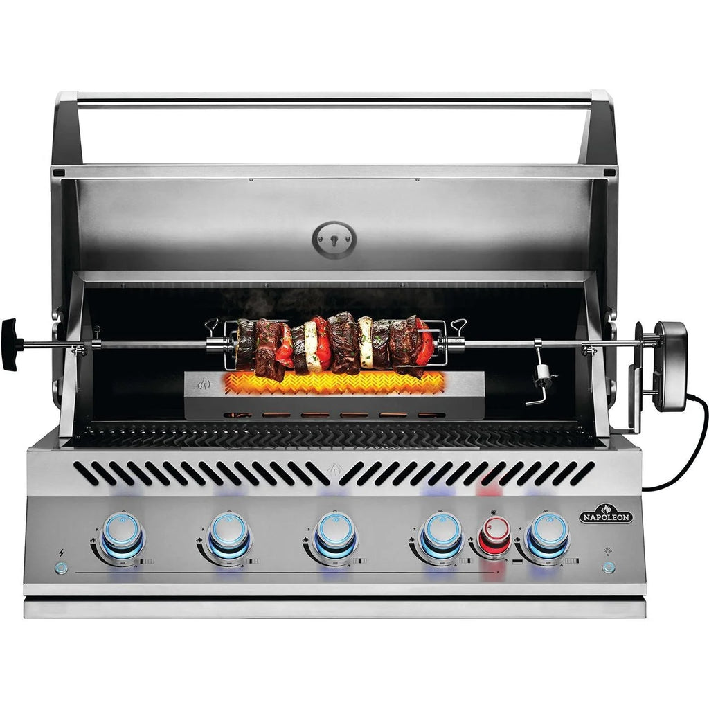 38-Inch Propane Gas Grill with Infrared Rear Burner and Rotisserie Kit W899827