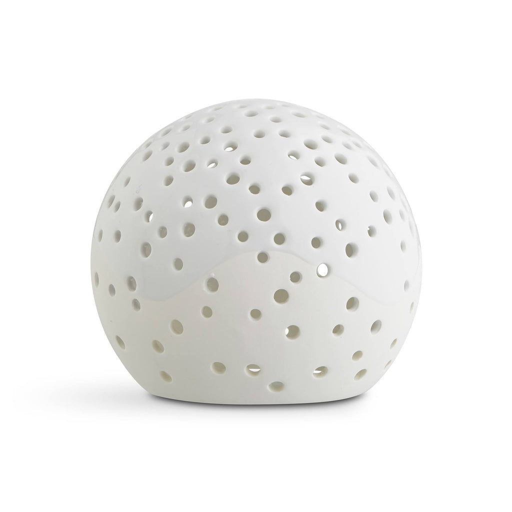 White Tealight Candle Ball 14 cm M752