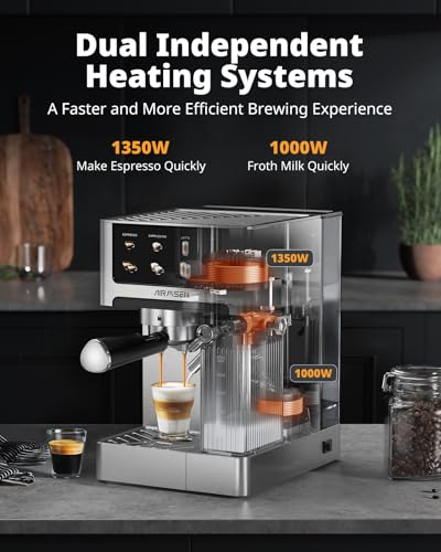 20 Bar Espresso Machine with Milk Frother and Dual Boiler Y195