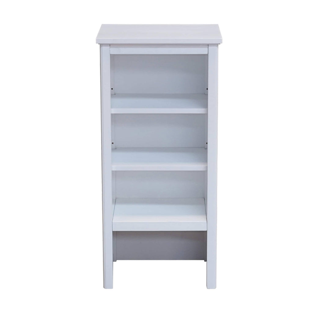 Bathroom Storage Tower with Open Upper Shelves and Lower Cabinet O641062