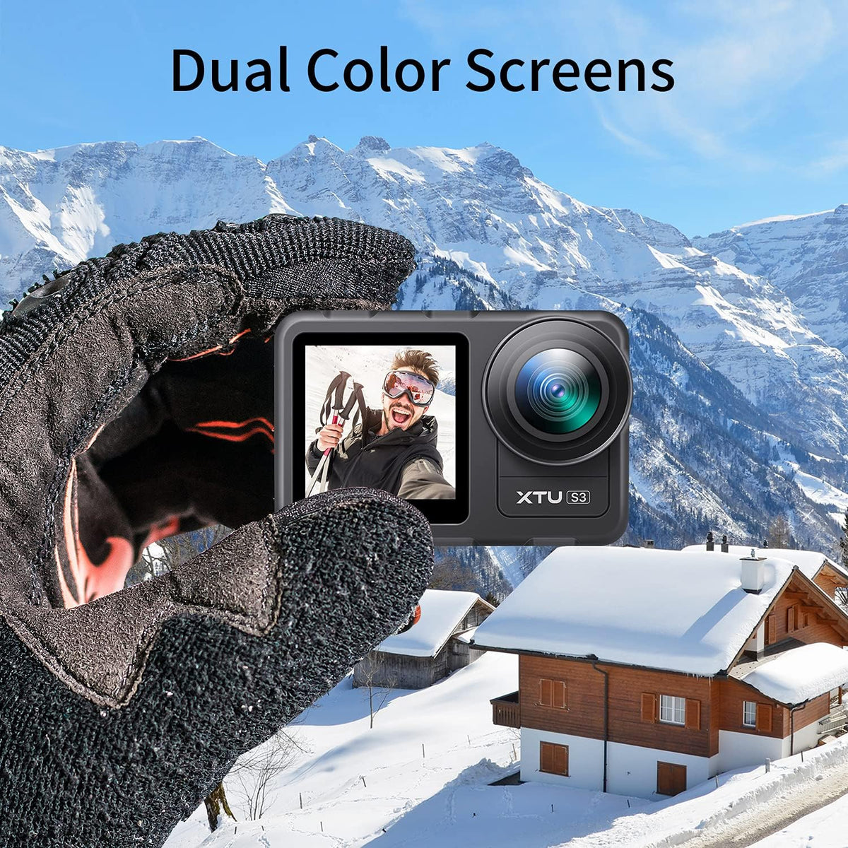 4K30FPS WiFi Action Camera Waterproof Sports Camera with Dual Touch Screen Display I811