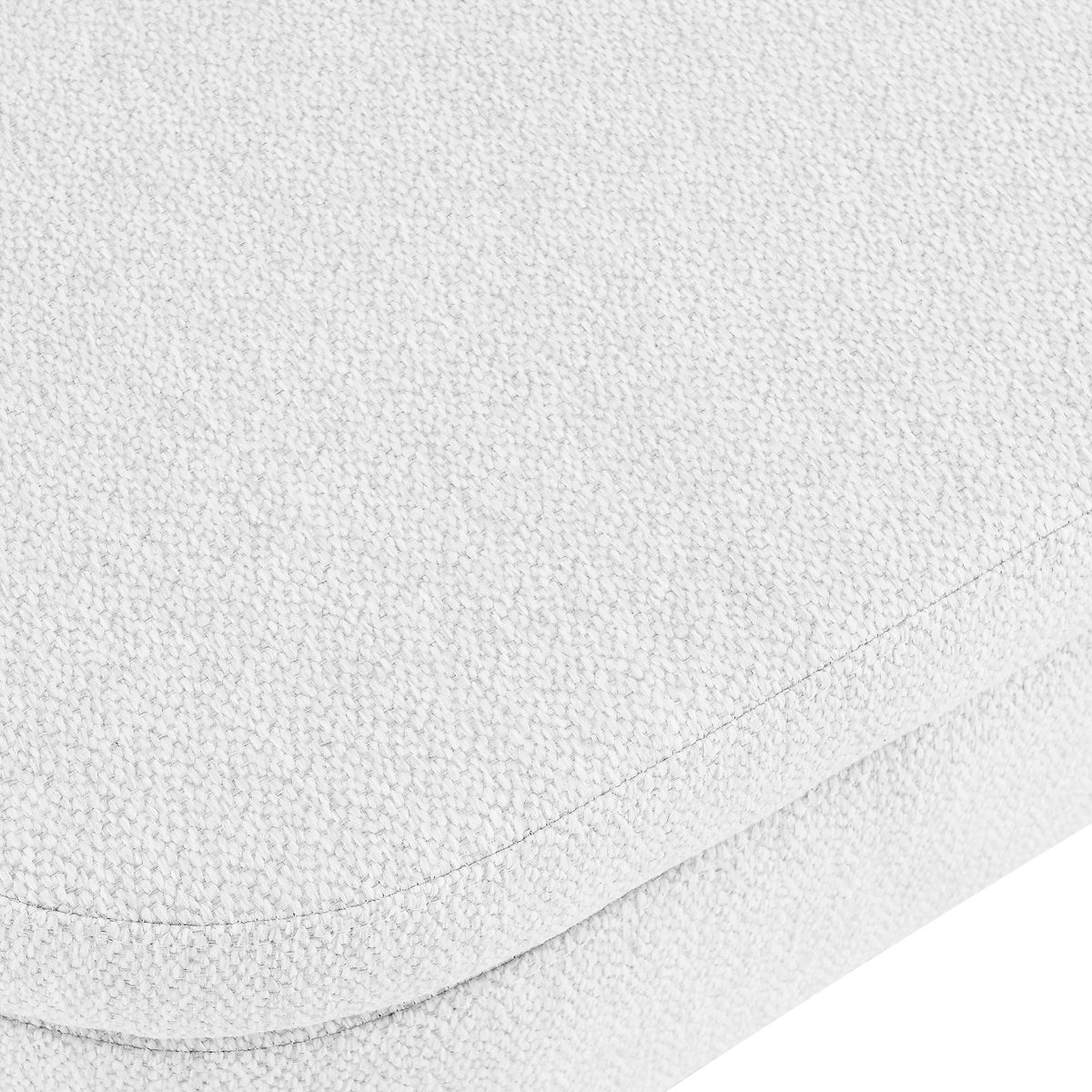 Linen Fabric Oval Storage Bench with Rubber Wood Legs H607291