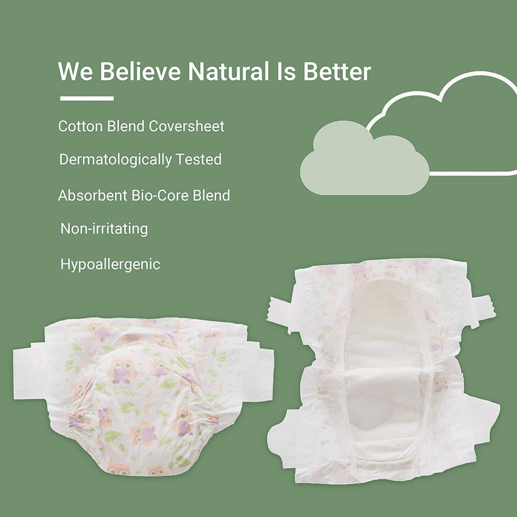 Natural Diapers, Flushable Wipes, Monthly Pack, Size 1, 252 Count P441346