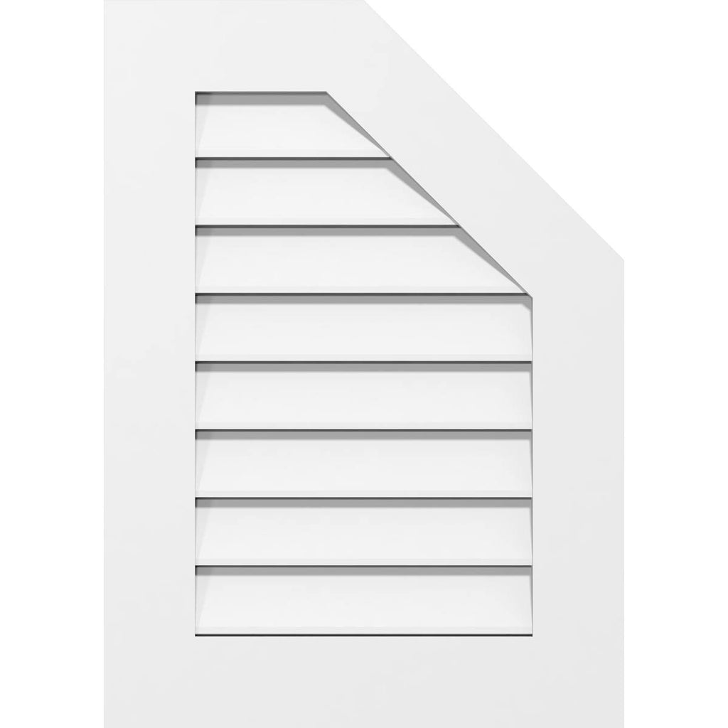 Half Octagon Top Right Surface Mount PVC Gable Vent Y11862