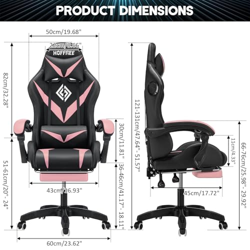 Blue and Black Gaming Chair with Footrest and Massage K9853