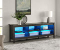 Black TV Stand with 6 Storage H53409