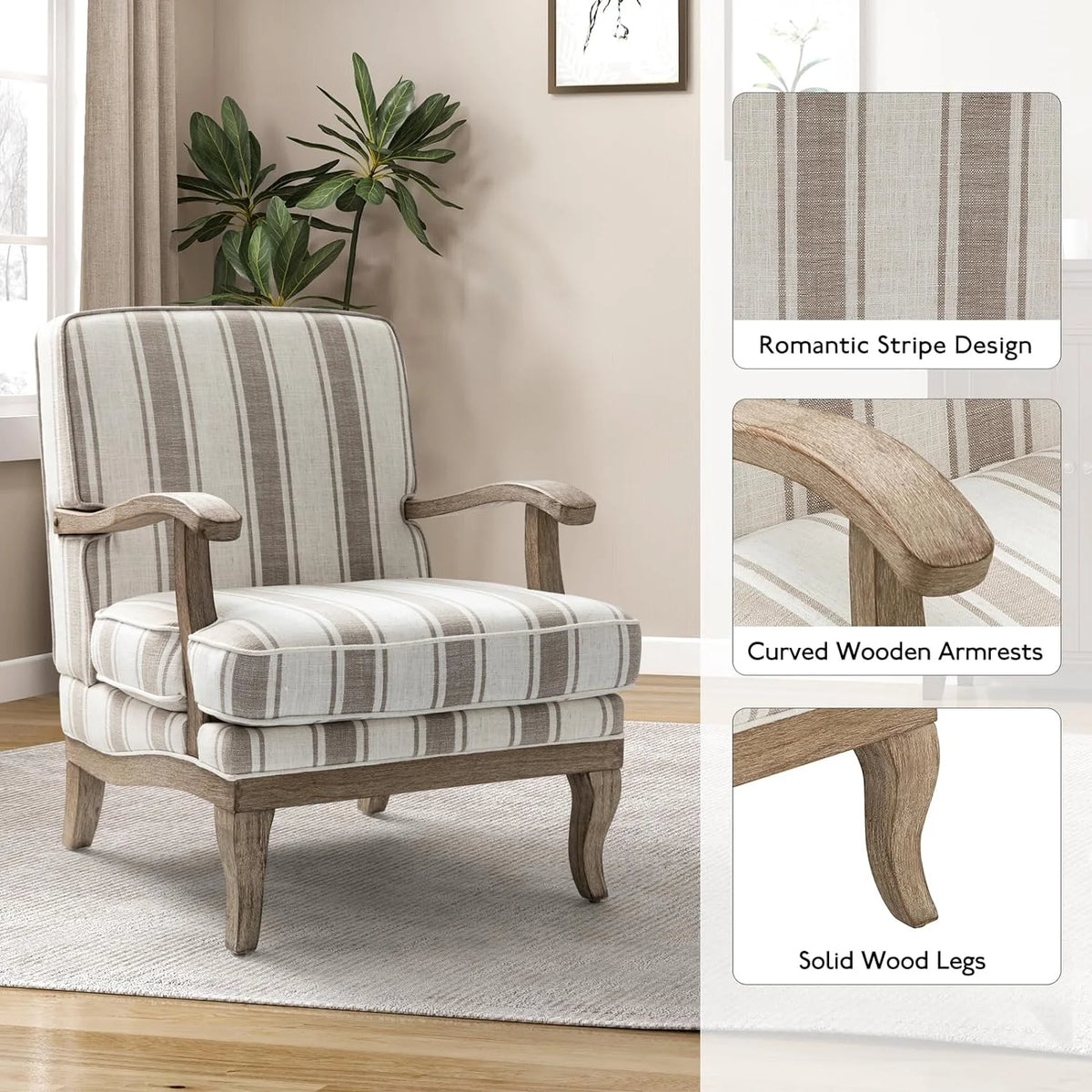 Upholstered Accent Chair Set Of 2 E890
