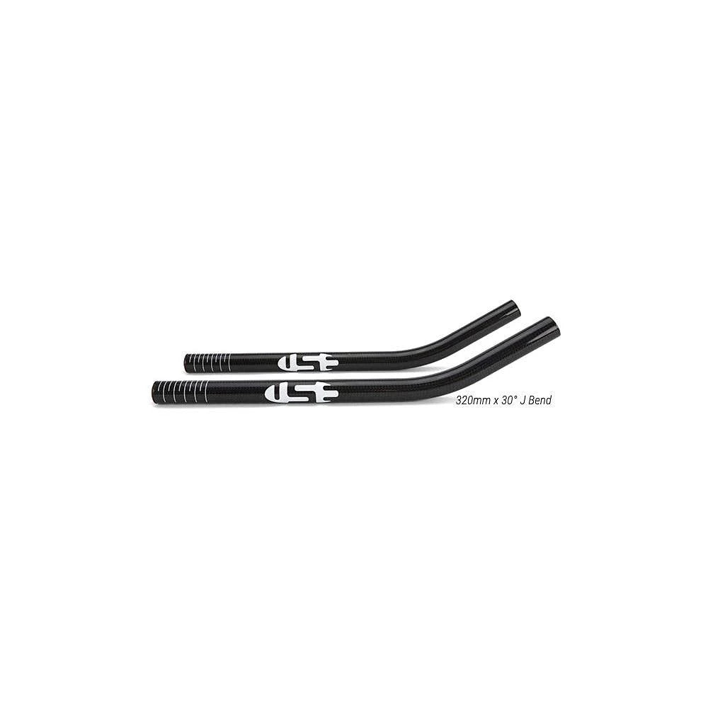 320mm 50x22° J Bend Black 3K Weave Carbon Extensions E8500