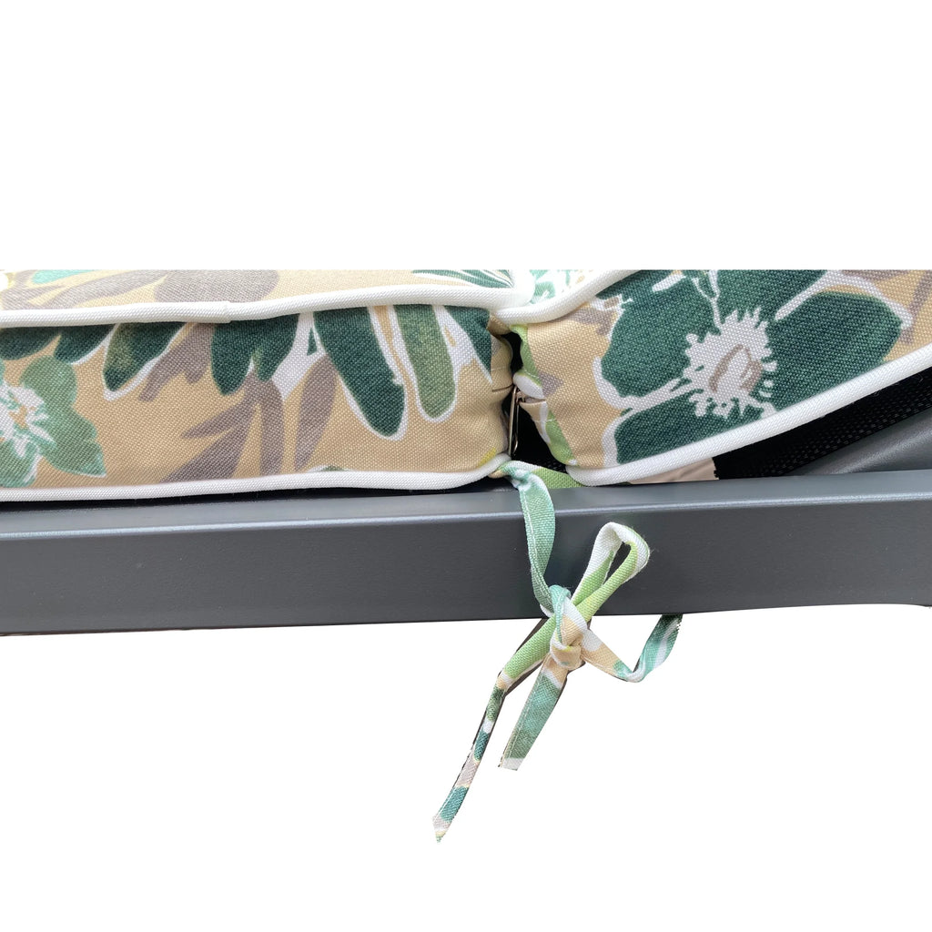 Blue flower Outdoor Lounge Chair Cushion Set of 2 T21593