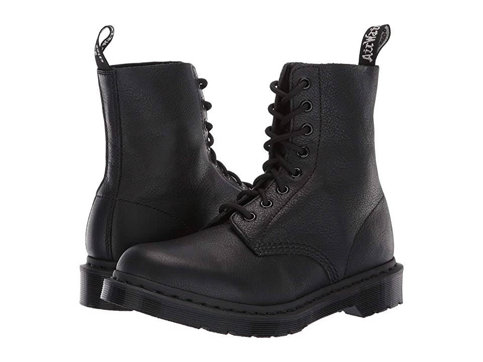 Black Virginia Leather Dr Martens Boots F55431