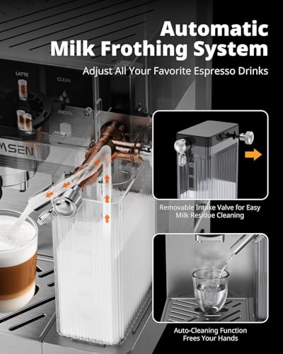 20 Bar Espresso Machine with Milk Frother and Dual Boiler Y195